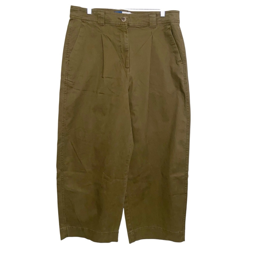 Old Navy Pants Womens Size 14 Wide Leg Extra High Rise Satin Moss Olive Green